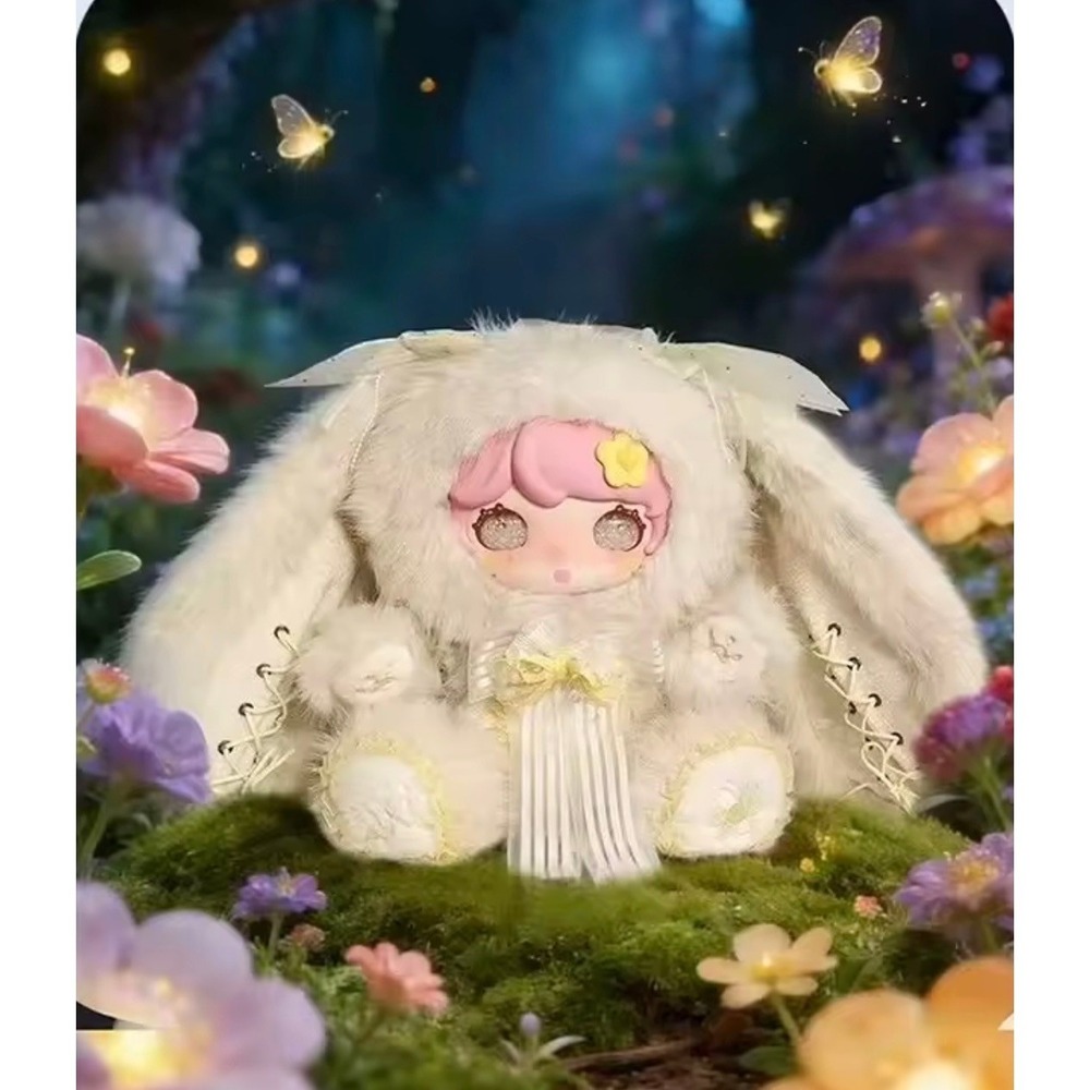 LUXI Angle Bunny 700% "Cloud Marshmallow + Special Pearl Eyes" Beige Brown Bunny